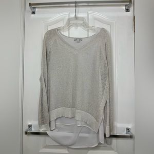 Lucky Brand Size Medium Long Sleeve Sparkly Gold Shirt